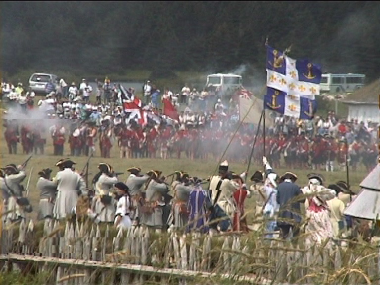 Louisbourg 1999 feu de ligne face aux troupes britanniques