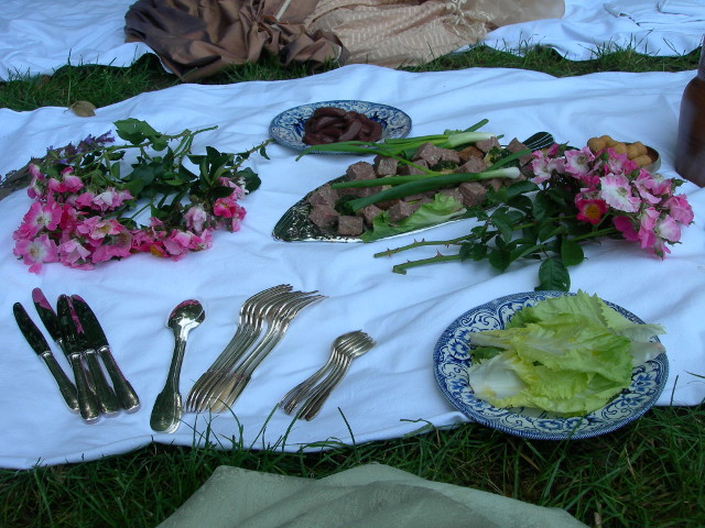 Repas XVIIIe sur l'herbe à Vaux le Vicomte